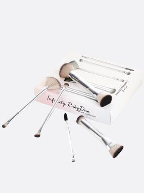 Makeup Brush Set, 5-Piece Dual-Ended Foundation, Concealer & Eye Brushes